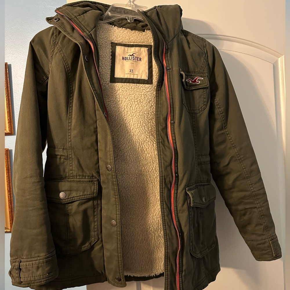 Hunter green Sherpa jacket